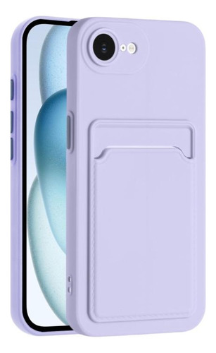 Capa Tpu Para iPhone 16e Com Slot Para Cartão