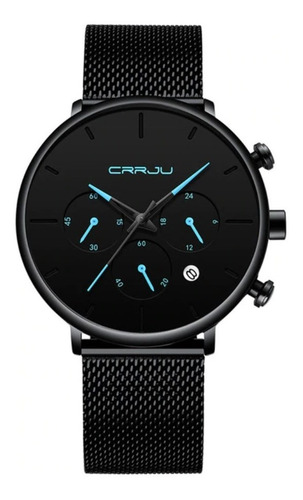 Relógio Crrju 2271. Cronógrafo E Calendário. Com Estojo.