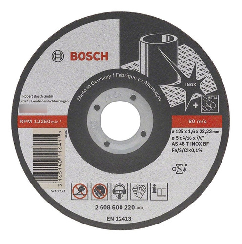 Disco Abrasivo Bosch Best For Inox 4 1/2puLG Centro Recto