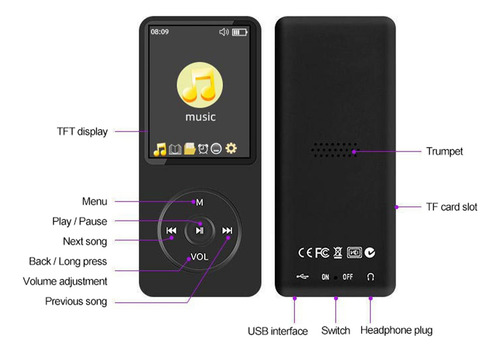 Bluetooth Mp3 Mp4 Player Bluetooth 5.0 Fm Radio Para