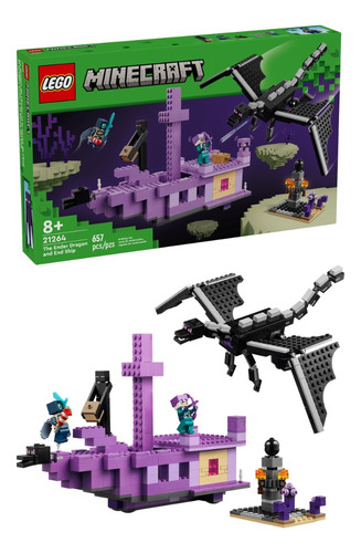 Lego® Minecraft® El Dragón Ender Y El Barco Del End 21264 657 Minecraft