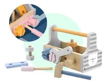 Comprar Set Herramientas Madera Cajón Niños Carpintero Construcción