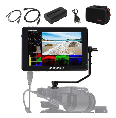 Monitor De Cámara De Campo Andycine C7 De 7 Pulgadas Y 2200
