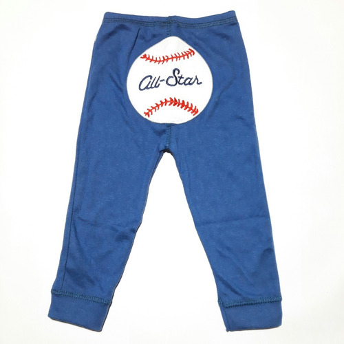 Pantalón Liviano De Algodón Con Aplique Bebe Varon All-stars