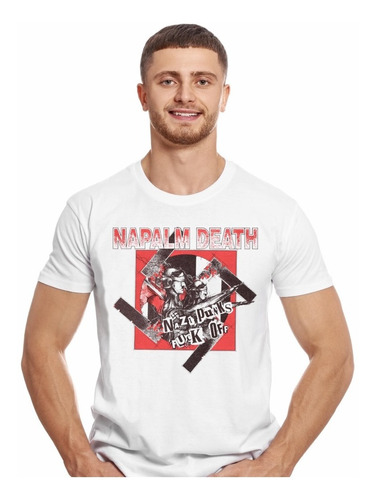 Polera Napalm Death Nazi Punks Fuck Off Metal Impresión Dire