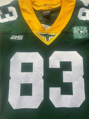 Jersey Pumas Unam Futbol Americano Vaqueros Prepa 5 Verde