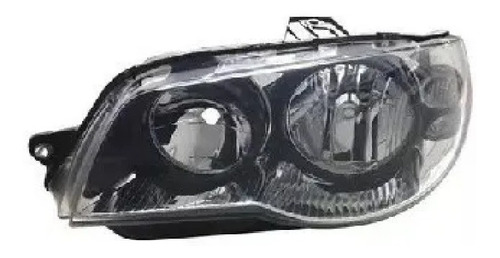 Optica Fiat Palio Siena 04- Faro Cromado Aro Negro