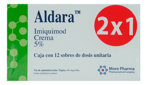 Aldara Crema 5 %, 12 Sobres 250 Mg (2x1)
