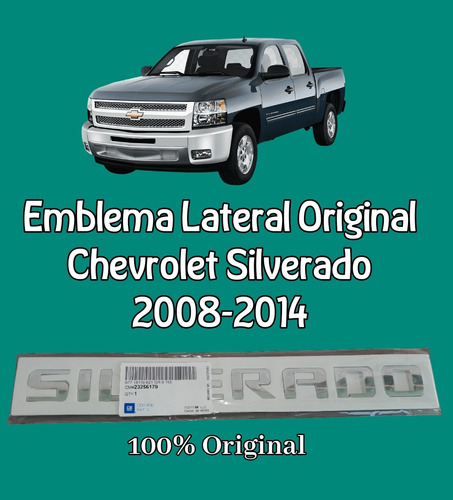 Emblema Lateral Chevrolet Silverado 2008-2014 Original 