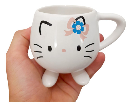 Taza / Mate Con Patitas Hello Kitty Ceramica