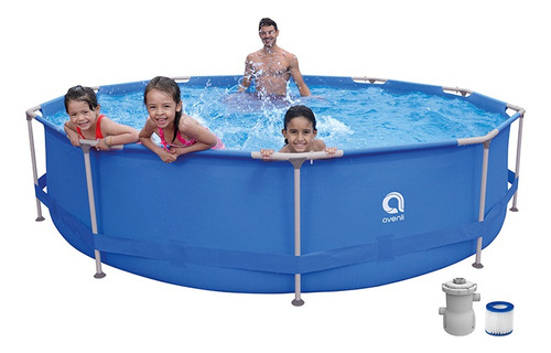 Piscina Estructural Redonda Avenli 6125l Con Bomba De Filtro