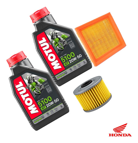 Kit Service Tornado Motul 5100 20w50 X2 + Filtros Originales