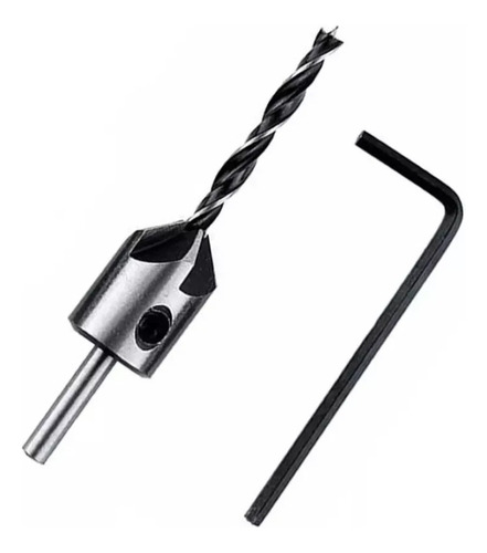 Avellanador Tornillo Carpintero Mecha Broca 5mm Biselador