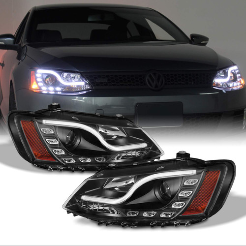 Para Tira Luz Led Drl Proyector Volkswagen Vw Jetta Premium