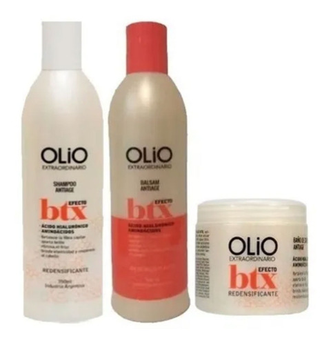 Kit Shampoo + Acondicionador + Mascara Btx Antiage Olio 