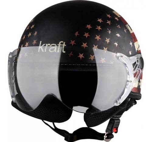 Capacete Aberto Kraft Plus Bandeira Estados Unidos Usa Eua