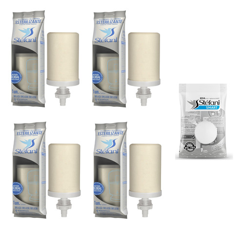 4 Velas Tripla Ação Stéfani Filtro Barro São João + 1 Boia