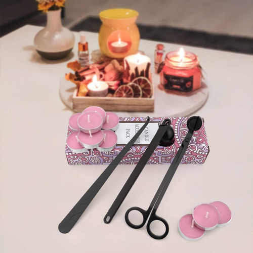 Yoption Juego De Accesorios Para Velas, 3 En 1, Cortador De