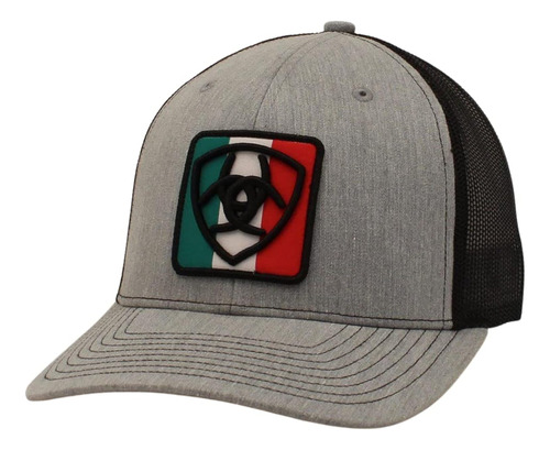 Men's Grey Snapback Mexico Flag Cap
