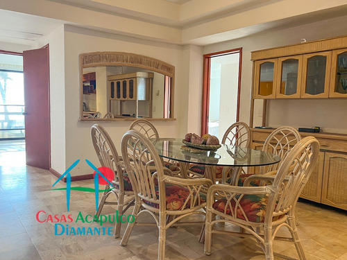 Cad Torre Uno 213. ¡frente Al Mar! Departamento En Playa Diamante Con Acceso Directo A La Playa