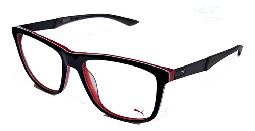 Lentes Monturas Puma Pu00750 Negro Rojo Blanco Originales