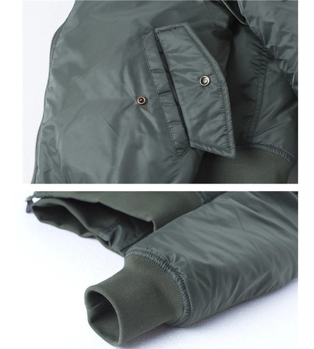 Imagen 7 de 9 de Chaqueta Hombre Bomber Piloto Militar Acolchada Liviana