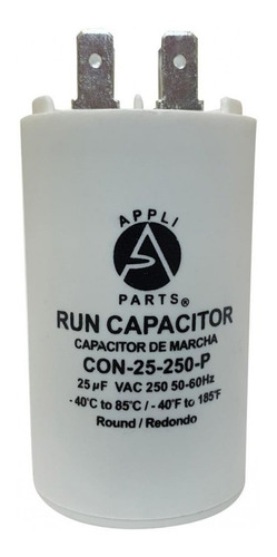 Condensador/ Capacitor De Marcha 25 Mfd 250vac Cuerpo 