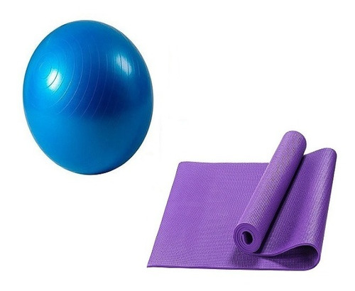 Kit: Mat De Yoga Con Bolso Y Balón Pilate Liso Smallbox