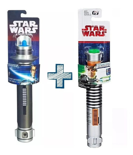 2 Sabres De Luz Verde Azul Star Wars Luke Skywalker - Hasbro