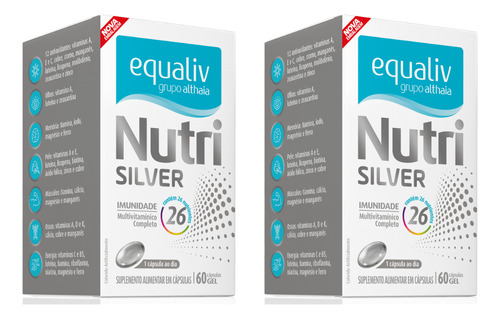 Kit Com 8 Vitaminas Nutri Silver 60cps Equaliv