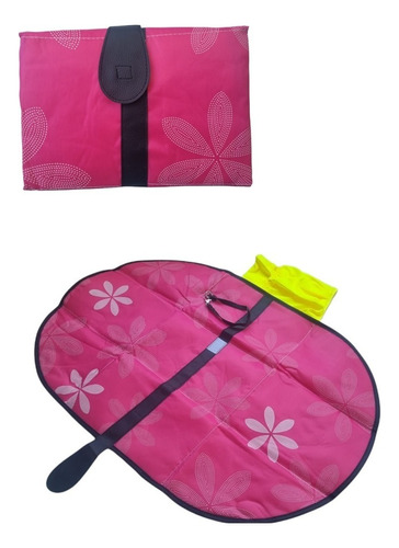 Mudador Cambiador Portátil Plegable Impermeable Bebé Pañales Color Rosa