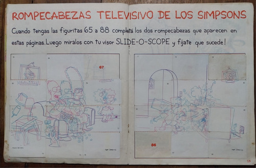 Álbum De Figuritas Los Simpsons. Cromy. Año 1992. (Usado)
