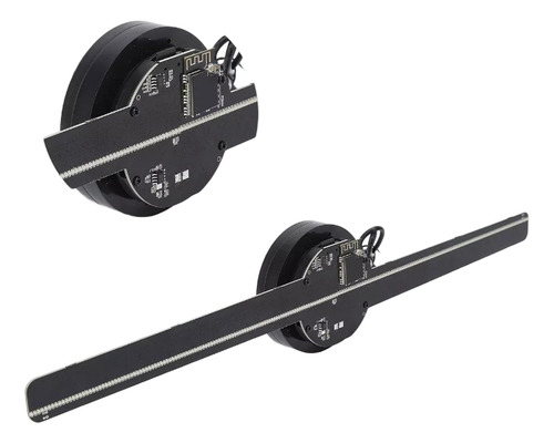 Ventilador Holográfico 3d Led Negro Proyector De Imag