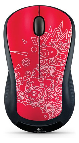 Logitech Raton Inalambrico M310 - Topografia Roja