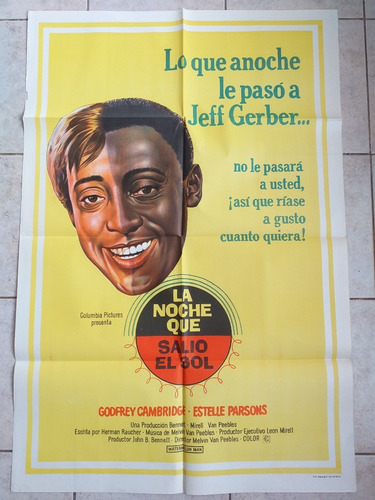 Antiguo Afiche Cine - La Noche Que Salió El Sol * (Usado)