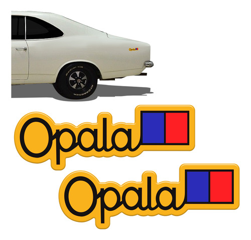 Adesivos Opala Bandeira 1975/79 Chevrolet Dourado - Genérico