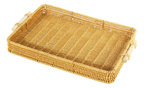 Cesta Tejida , Cesta Para Servir Frutas, 40cmx29.5cmx5cm