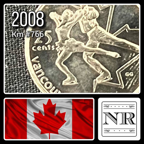 Canada - 25 Cents - Año 2008 - Km 766 - Figure Skating