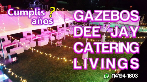 Imagen 4 de 10 de Alquiler De Carpa Gazebos,3x6, Piso Dek, Pérgolas De Luces
