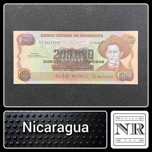 Imagen 1 de 4 de Nicaragua - 1000 | 200000 Cordobas - Año 1985 - P #162