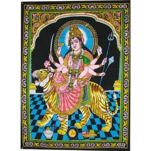 **tapiz De Yoga De Durga Ma, Madre Diosa Yoga, 43  X 30...
