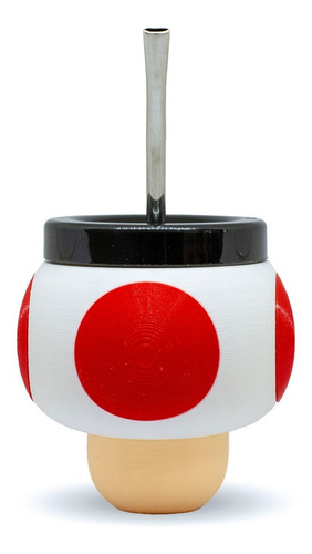 Imagen 4 de 6 de Mate Impreso En 3d Honguito Super Mario Excelente Calidad