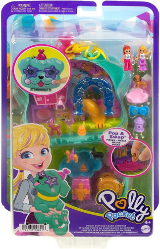 Mattel Pollypocket Estuche Fiesta De Cumpleaños De Perrito