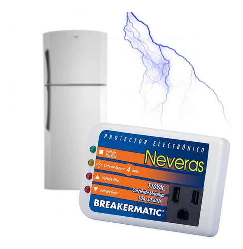 Protector De Voltaje Breakermatic Nevera 110v 