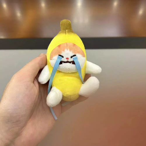 Wang Llavero Banana Cat Voice Con Colgante En Forma De