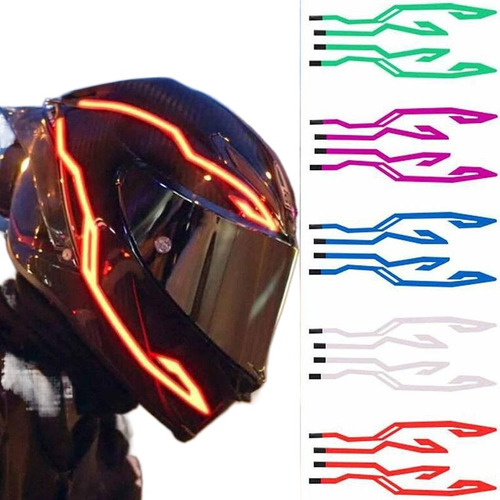 Barra Luz Led Para Casco 4 Modos Para Casco De Motocicleta