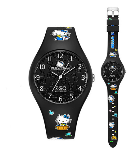 Sanrio - Reloj Análogo Black De Hello Kitty Ribbons
