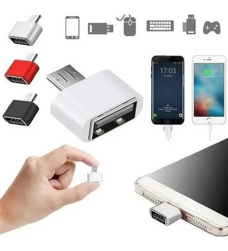 Adaptador Convertidor Usb 2.0 Otg Hembra-micro Usb Macho V8