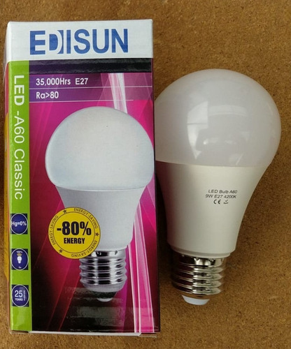 Ampolleta Led 9 Watts Bulb (luz Fria Media 4200k)