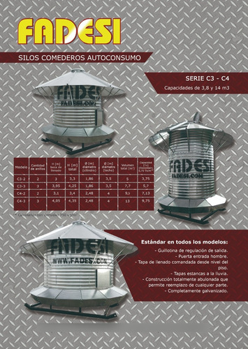 Silo Comedero Autoconsumo Redondo Para Ganado 10.5tn